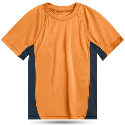 Kanu Surf Tee-shirt de bain anti-UV à manches courtes pour bébé garçon UPF 50+, CB Orange, 2T