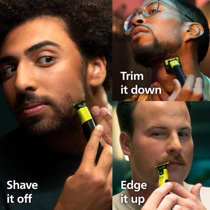 Philips Norelco OneBlade 360 with Connectivity Hybrid Face + Body, Electric Beard Trimmer, Shaver and Body Groomer with 360 Blade Tech, 1x360 Blade, 5-in-1 Comb, Body Kit, Travel Case, Model QP4631/90
