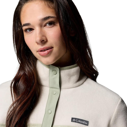 Columbia womens Benton Springs 1/2 Snap Pullover, Safari/Dark Stone, 1x