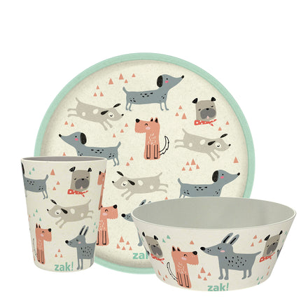 Zak Designs Kids Dinnerware Set 3 Pieces, Durable 