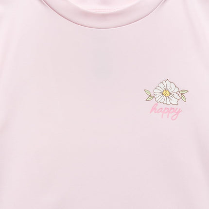 Conjunto de traje de baño de dos piezas de Gerber para niña, manga larga, protección contra sarpullidos, diseño de peonías, 12 meses