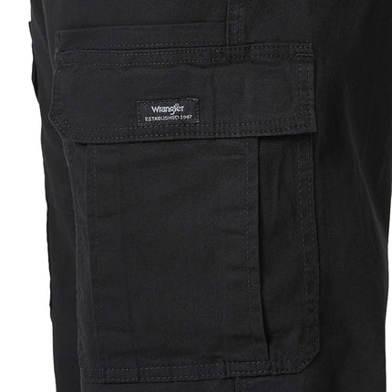 Wrangler Men's Jeans Cargo Pant, Relaxed Fit, Straight Leg, Black, 34W / 32L