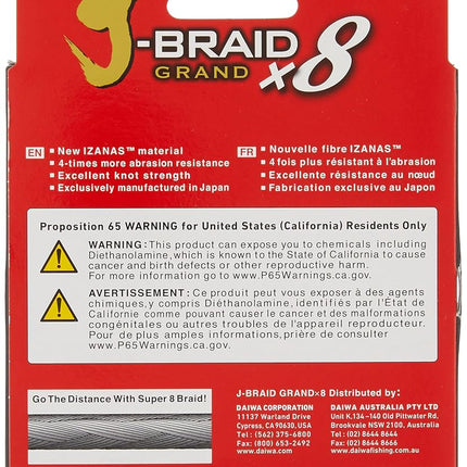 J-BRAID GRAND 8X 300YDS FILLER SPOOL GRAY LIGHT
