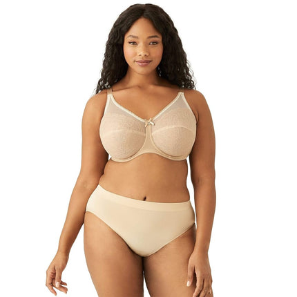 Wacoal Women's Retro Chic Full Figure Underwire Bra, Toast, 38DD