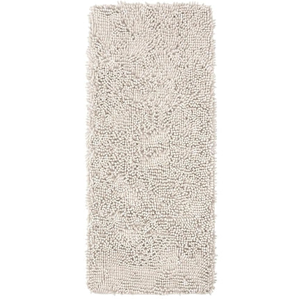 Bedford Home Memory Foam Shag Bath Mat 2-Feet by 5-Feet, White