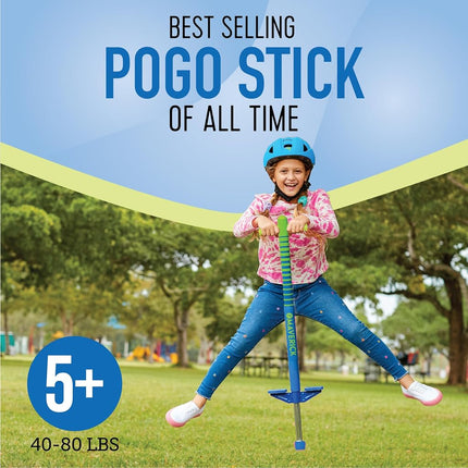 Flybar Maverick Pogo Stick for Kids Ages 5+, 40 to 80 Pounds, Perfect for Beginners, Easy Grip Handles, Anti-Slip Pegs, Outdoor Toys for Boys and Girls
