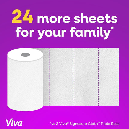 Viva Signature Cloth Paper Towels, 3 Double Rolls, 86 Sheets per Roll
