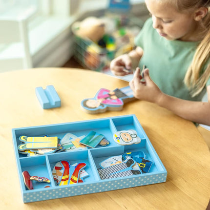 Melissa & Doug Julia Magnetic Dress-Up Set, Pretend Play, 8 Outfits, Encourages Creativity, 24 Magnetic Pieces