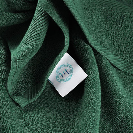 Hearth & Harbor 100% Ring Spun Cotton Bath Towels for bathroom - Luxury Bathroom Towels - Soft & Highly Absorbent Bath Towels Set, 10 Piece Set (2 Bath Towels, 2 Hand Towels, 6 Washcloths) - Green