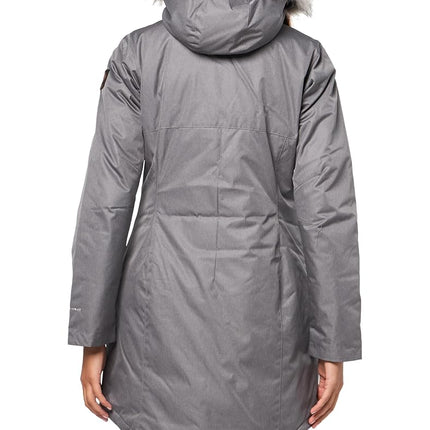 Doudoune longue isolée Columbia Suttle Mountain pour femme, Gris urbain 2024, Très grand, Gris urbain, Très grand