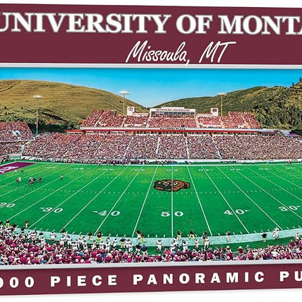 MasterPieces Colección de Puzles Panorámicos NCAA de 1000 Piezas - Puzle Panorámico de 1000 Piezas de Montana NCAA