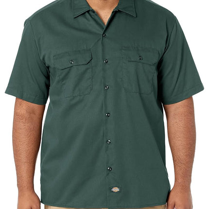 Dickies Men's Short-Sleeve Work Utility Button Dow