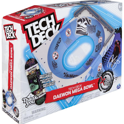 Tech Deck, Daewon Mega Bowl, X-Connect Park Creator, Customisable and Buildable Ramp Set with Exclusive Fingerboard, Kids’ Toy for Ages 6 and up