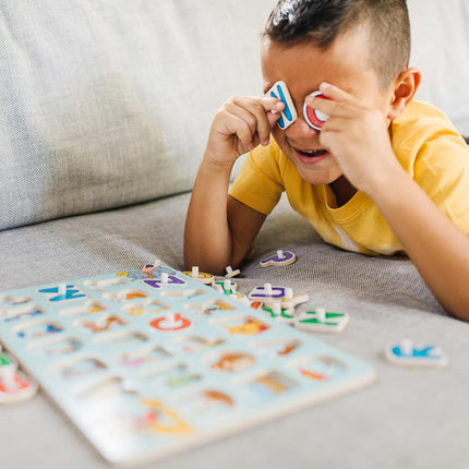 Melissa & Doug Disney Classics Wooden Alphabet Peg Puzzle by Melissa & Doug