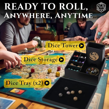 Soar Forge All-in-One Game Roamer - Dice Tray & Tower for DND and RPG