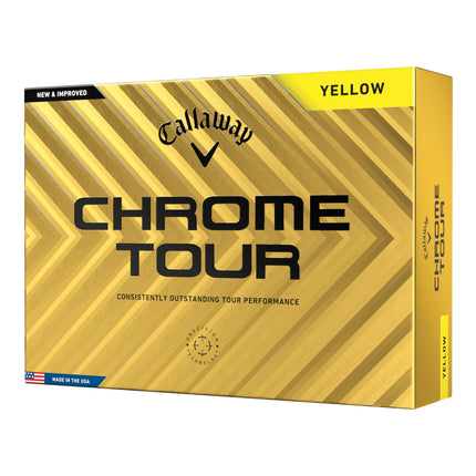 Callaway Golf Chrome Tour Golf Ball, Yellow
