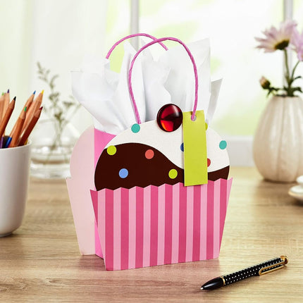 Hallmark 5WDB1133 Small Tissue Paper (Cupcake) Gift Bag Pink