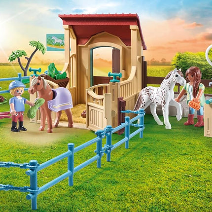 Playmobil 71494 Horses of Waterfall: Riding Stable, exciting horse riding adventures at Waterfall Ranch, complete with diverse accessories, detailed play sets suitable for children ages 4+