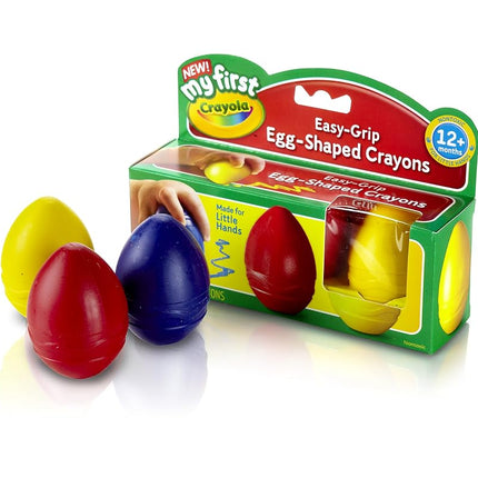 CRAYOLA Minikids 81-1345-E-000 Ceras de Colores con Forma de Huevo, Set de 3