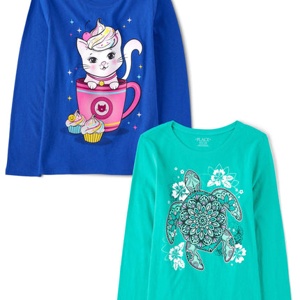 The Children's Place Girls' Unicorns,Sports,Butter