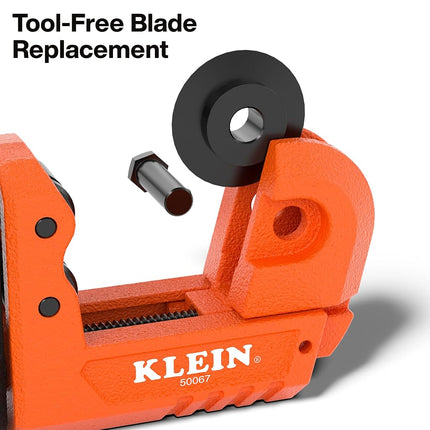 Klein Tools 50067 Micro Tubing Cutter, Copper and Aluminum Tube Cutter, Cuts 1/8 to 7/8-Inch Pipe, HVAC Hand Tools, Plumbing Tools