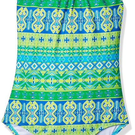 Kanu Surf Girls' Big Mahina Halter Beach Sport 1-Piece Swimsuit, Green, 12