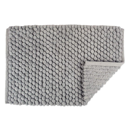 Tapis de bain en chenille ultra douce en microfibre peluche de DII, à placer devant la douche, la coiffeuse, la baignoire, l'évier et les toilettes, 17 x 24 - Gris uni