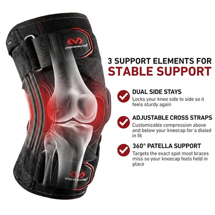 McDavid Ligament Knee Support, Black, Medium