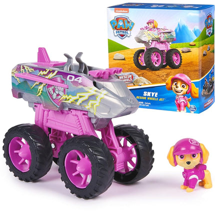 Paw Patrol: Rescue Wheels Skye’s Jet, Toy Truck with Transformation into Jet-Mode and Collectible Action Figure, Kids’ Toys for Boys & Girls Ages 3+