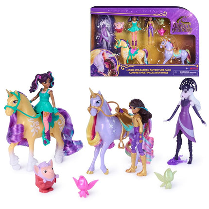 Unicorn Academy, Magic Unleashed Adventure Pack with Sophia, Ava, Ravenzella, Wildstar, Leaf and More, Dolls and Unicorn Toys for Girls Ages 4 and up