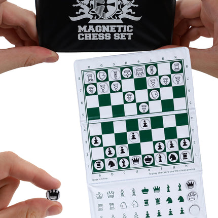 WE Games Mini Magnetic Travel Chess Set - 6" Folda