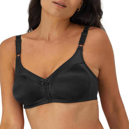 Bali Women's Double Support Wire-Free Bra, Black, 