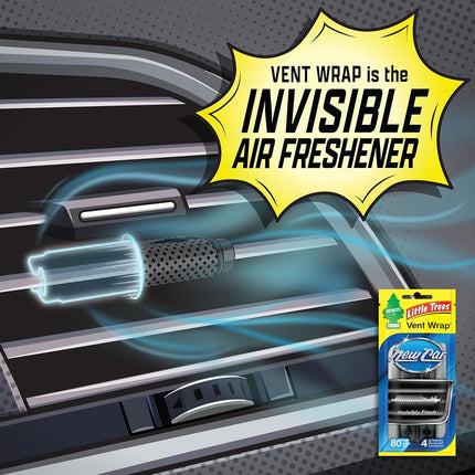 Ambientador de coche LITTLE TREES | Vent Wrap proporciona una fragancia duradera, ¡frescura invisible! | Supernova, 16 ambientadores
