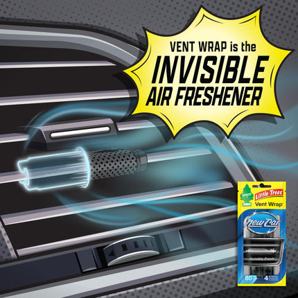 LITTLE TREES Car Air Freshener | Vent Wrap Provides Long-Lasting Scent, Invisibly Fresh! | Supernova, 16 Air Fresheners