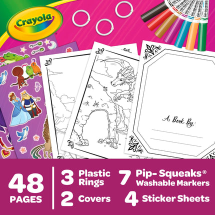 CRAYOLA Book Making Kit for Kids, Create Your Own Fairytale Storybook, DIY Kits, Gift for Girls & Boys, Ages 6, 7, 8, 9