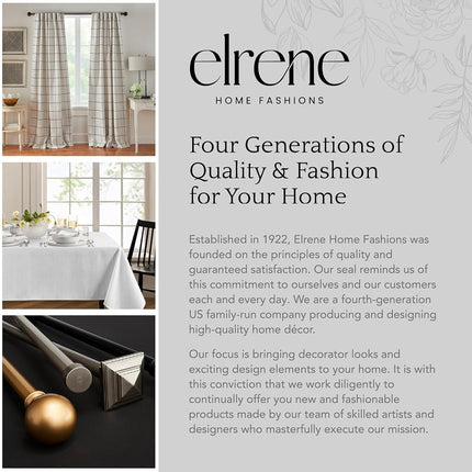 Elrene Home Fashions Laurel Solid Texture Water and Stain Resistant Tablecloth, 90" Round, Sage