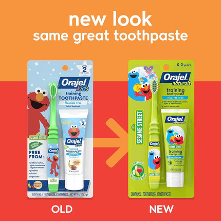Orajel Baby Elmo Tooth and Gum Cleanser with Toothbrush, Apple Banana, 1.0 Oz