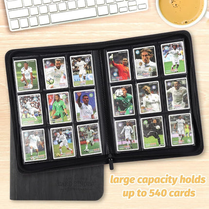 Foalgo Trading Card Binder, Card Collection Binder Album Folder with 540 Side Loading Pockets, 9 Pocket Trading Card Album Folder for TGC,MTG, Baseball Cards, Yugioh, white