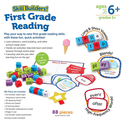 Learning Resources Skill Builders! 1st Grade Reading, Homeschool, Curriculum First Grade, Learning Games, First Grade, Learning Materials, 88 Pieces, Age 6+