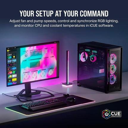 Corsair iCUE LINK QX120 RGB 120mm Magnetic Dome RGB Fans - Triple Fan Starter Kit with iCUE LINK System Hub - Black