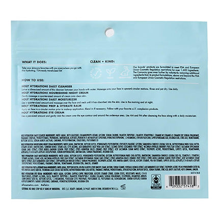 e.l.f. SKIN Jet Set Hydration Kit, Travel Friendly Hydrating Skincare Set, Face Cleanser, Balm, Moisturiser, Eye Cream and Night Cream, Vegan and Cruelty-Free