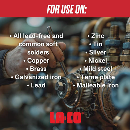 LA-CO 22194 Regular Soldering Flux Paste, 4 oz Brush in Cap