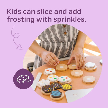 Melissa & Doug Slice and Bake Wooden Cookie Play Food Set