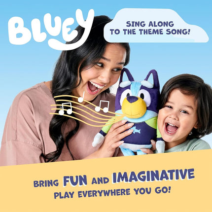 Bluey Sound Effects Talking Plush 33cm Soft Musical Toy Interactive Stuffed Toy with 9 Different Phrases Music Toys for Kids