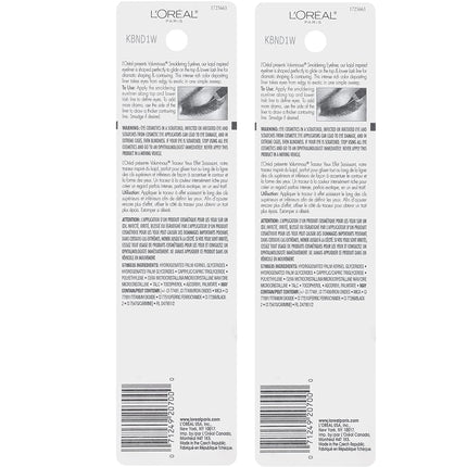 L'Oreal Paris Makeup Voluminous Smoldering Pencil Eyeliner with Custom Sharpener, Kajal Inspired & Richly Intense, Black, 2 Count