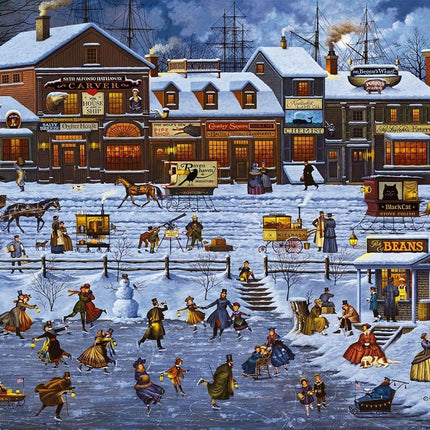 Buffalo Games - Charles Wysocki - Bostonians and Beans - 1000 Piece Jigsaw Puzzle, Multicolour