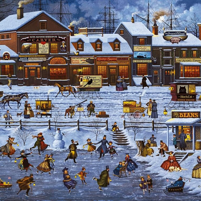 Buffalo Games - Charles Wysocki - Bostonians and Beans - 1000 Piece Jigsaw Puzzle, Multicolour