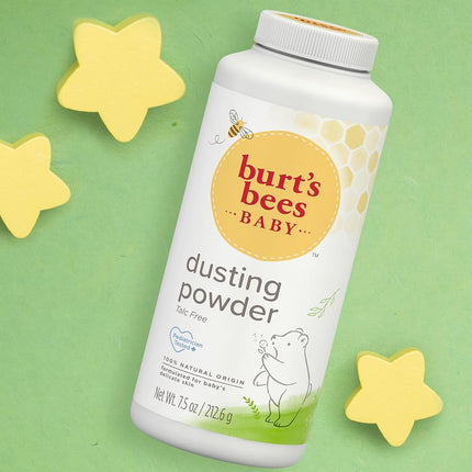 Burt's Bees Baby Dusting Powder, Talc Free and Hypoallergenic for Safe and Gentle Comfort, 100% Natural Origin, Pediatrician Tested, 200 g (Pack of 3)