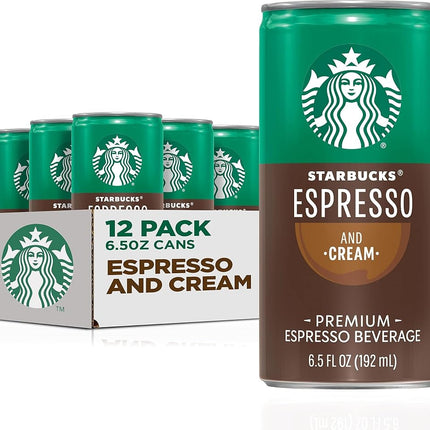 Starbucks Doubleshot, Espresso + Cream, 6.5 Ounce, 12 Pack