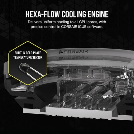 Corsair iCUE LINK XC7 RGB ELITE CPU Water Block - Transparent Flow Chamber - 24 RGB LEDs - Fits Intel® LGA 1700, AMD® AM5 and older - Stealth Grey